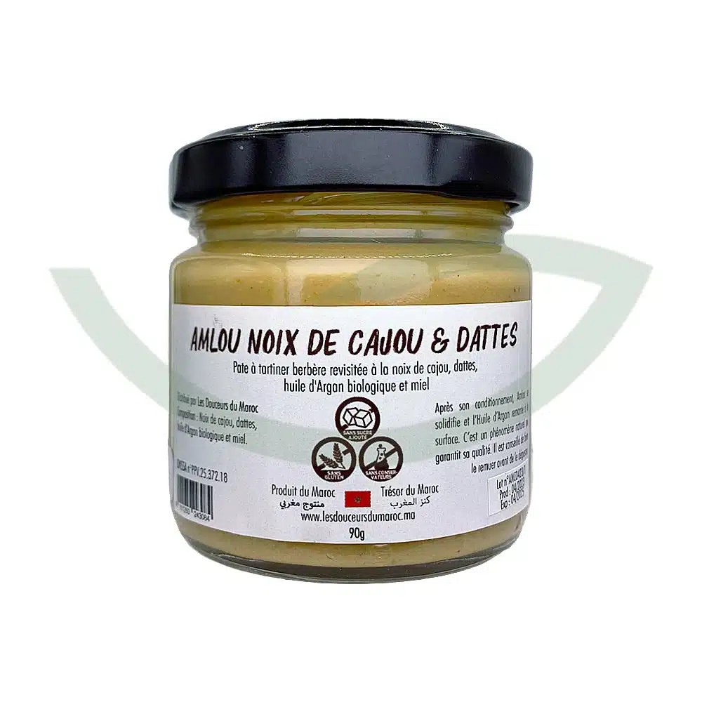 Amlou noix de cajou et dattes – 90g – Les douceurs du Maroc – Image 2