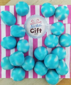 Bonbon bicolore à la crème bleu – Bisous twist x 20