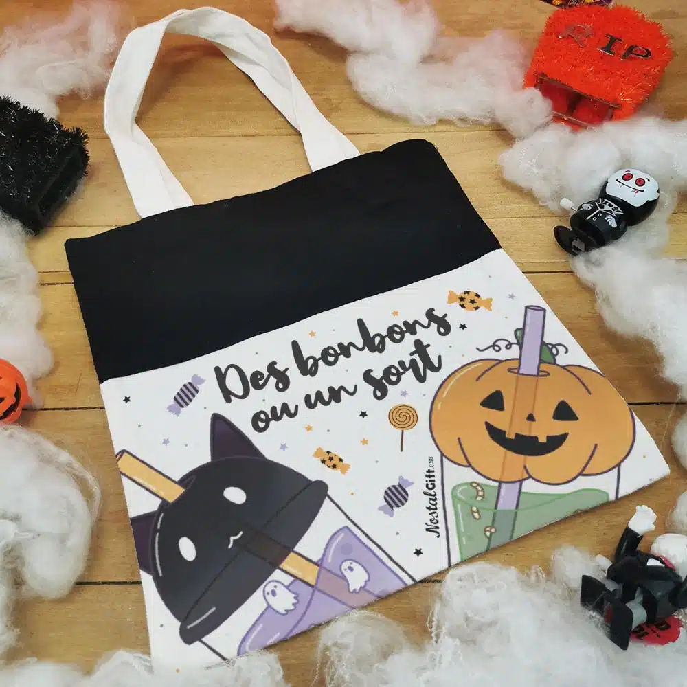 Sac Bonbon Halloween Bubble Tea “Des bonbons ou un sort” – Image 2