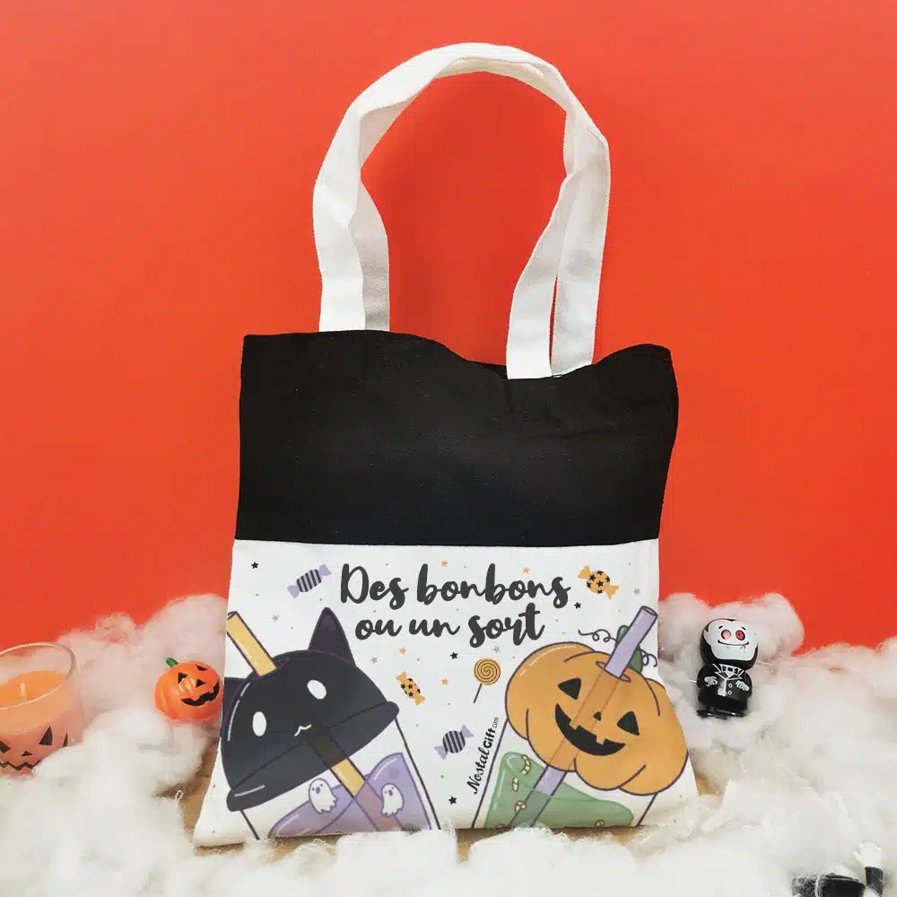 Sac Bonbon Halloween Bubble Tea “Des bonbons ou un sort”
