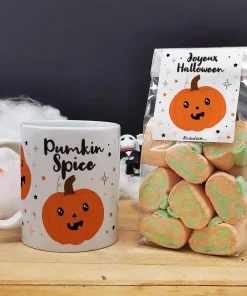 Mug Halloween Pumkin Spice + 10 guimauves citrouilles