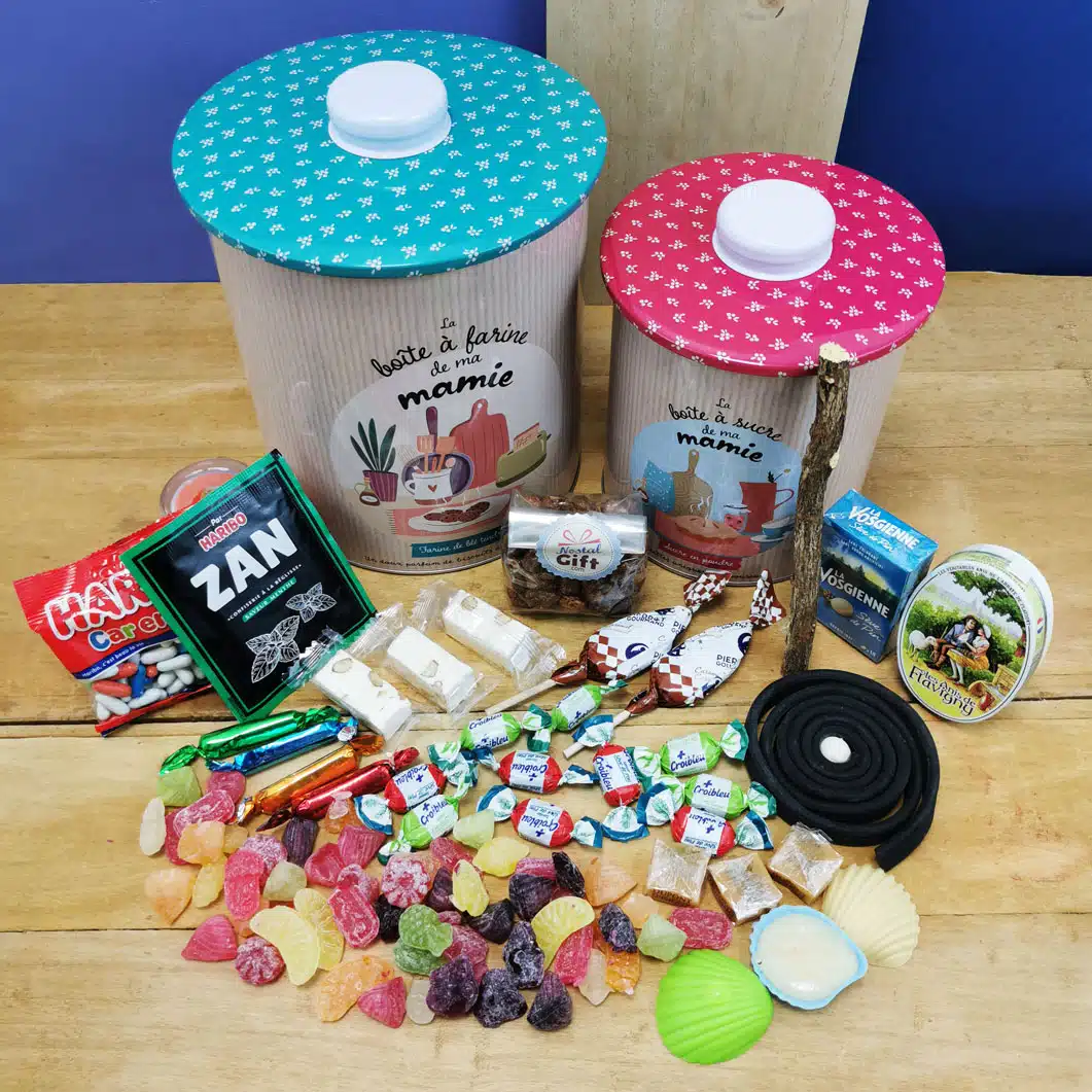 Lot de 2 boîtes “La boîte à sucre de ma mamie” remplie de confiseries d’antan – Image 4