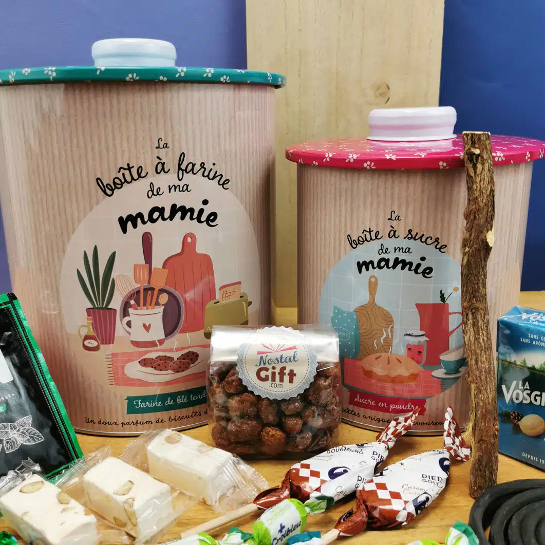 Lot de 2 boîtes “La boîte à sucre de ma mamie” remplie de confiseries d’antan – Image 8