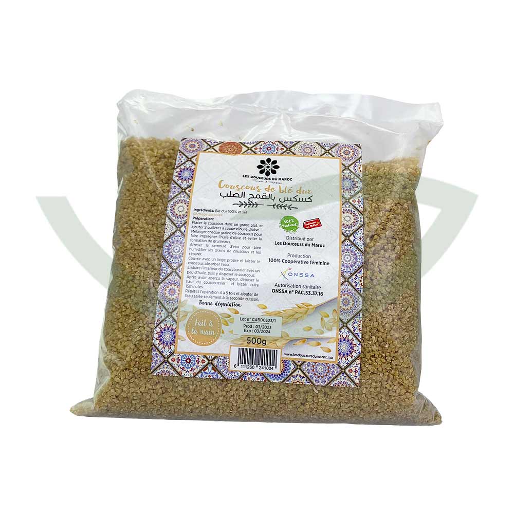 Couscous au blé dur – 500g – Les douceurs du Maroc