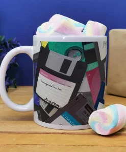 Mug “Disquette” et ses guimauves torsade x5