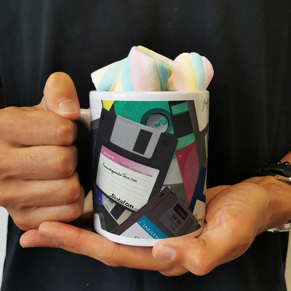 Mug “Disquette” et ses guimauves torsade x5 – Image 2