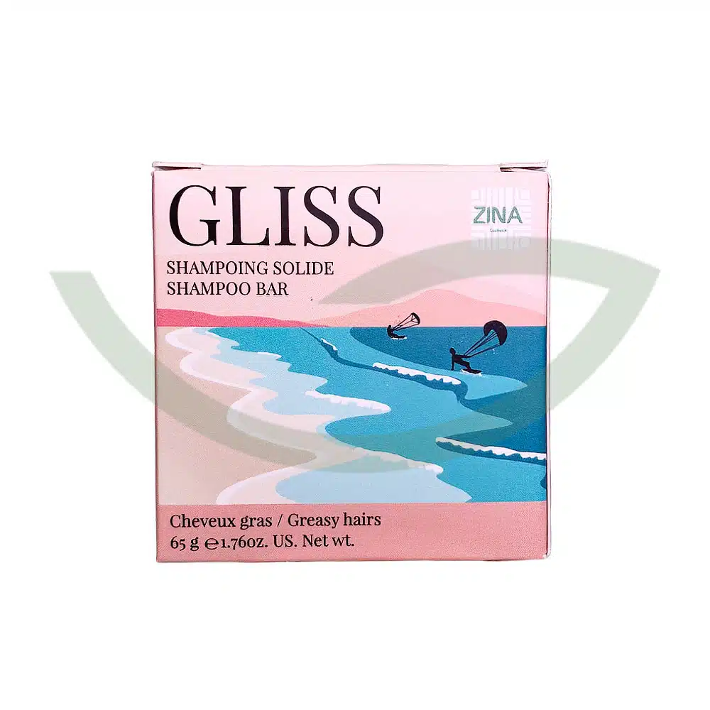 GLISS Shampoing solide cheveux gras – 65g – Zina Cosmetik