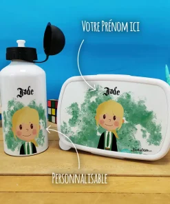 Boîte à goûter & gourde enfant personnalisées  Petite sorcière