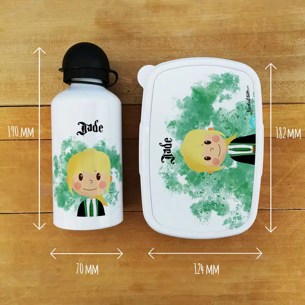 Boîte à goûter & gourde enfant personnalisées Petite sorcière – Image 4