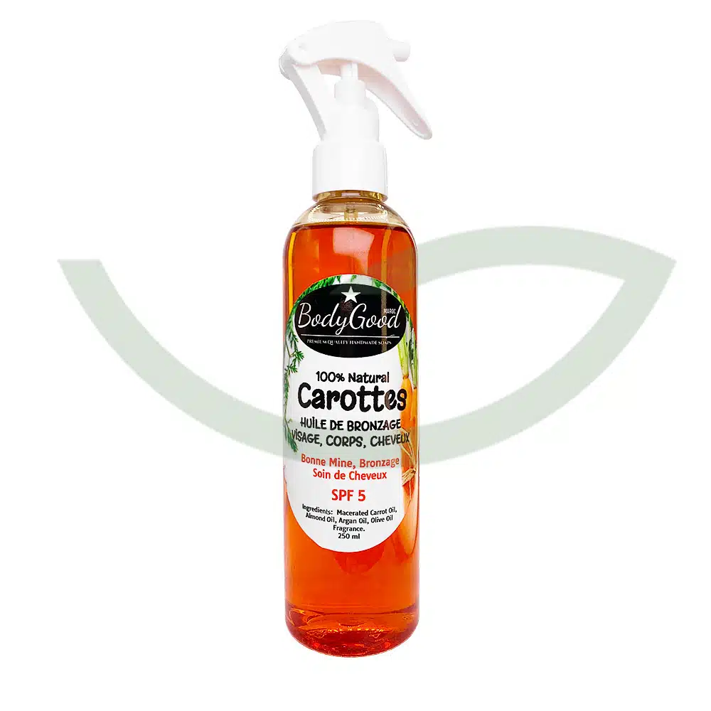 Huile de bronzage carottes – 250 ml – BodyGood
