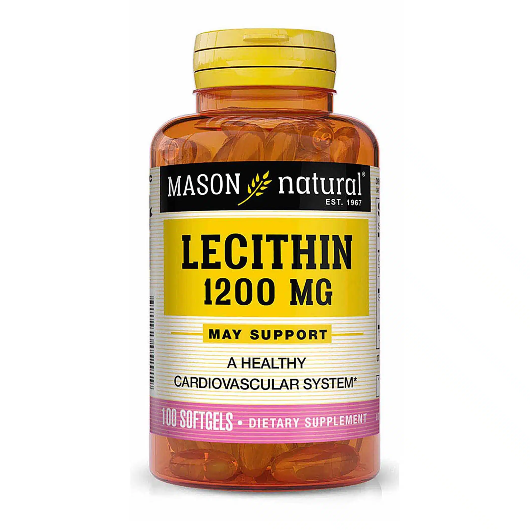 Lécithine – 1200 mg – 100 gélules – Mason Natural