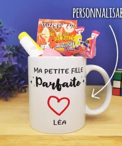 Mug bonbon années 80  “Ma petite fille parfaite” cadeau  mamie,  papy personnalisé