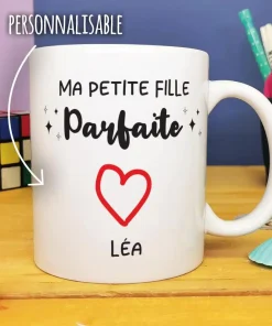 Mug “Ma petite fille parfaite”  – Cadeau  mamie,  papy personnalisé
