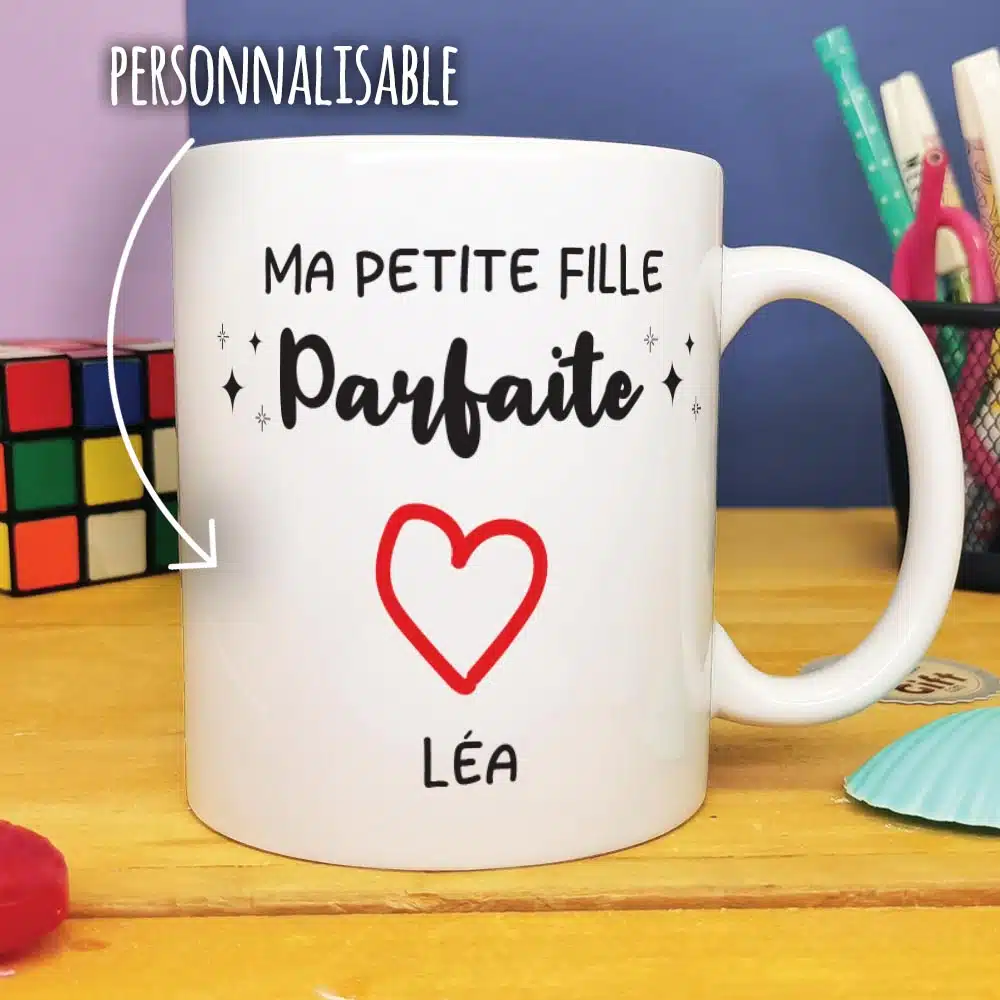 Mug “Ma petite fille parfaite” – Cadeau mamie, papy personnalisé