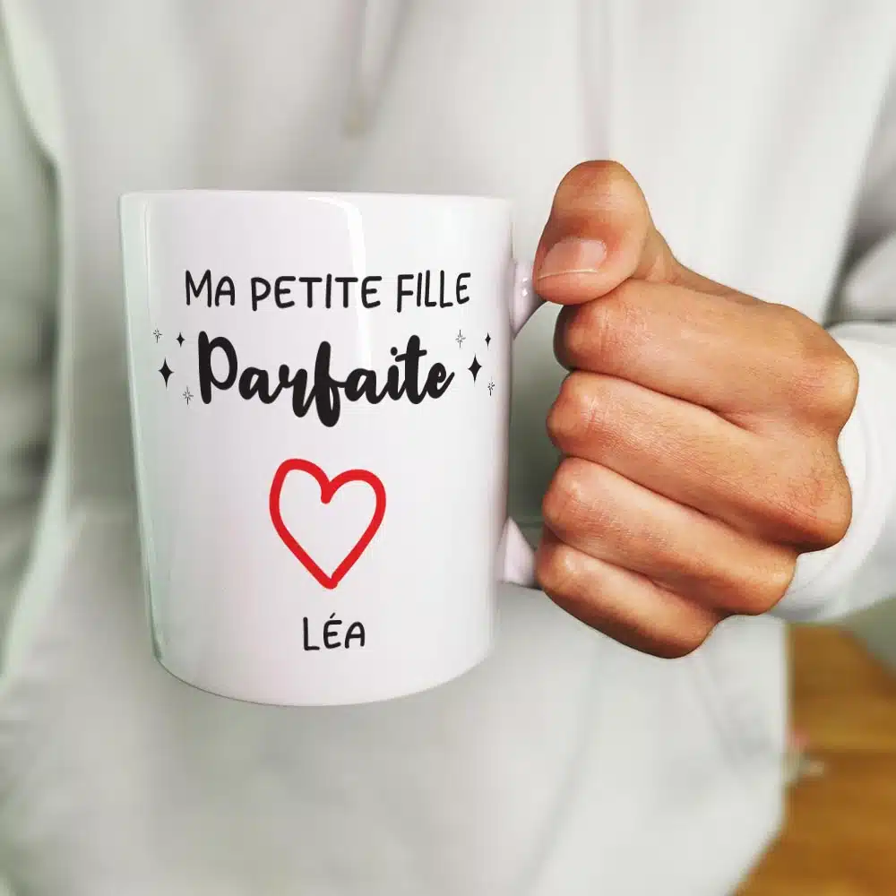 Mug “Ma petite fille parfaite” – Cadeau mamie, papy personnalisé – Image 4