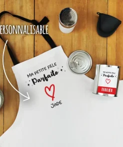 Tablier de cuisine “Ma petite fille parfaite” – cadeau grand père et grand mère