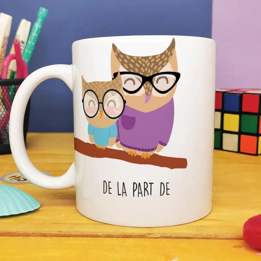 Mug “La plus chouette Mamie du monde” personnalisable – Cadeau Grand-mère – Image 4