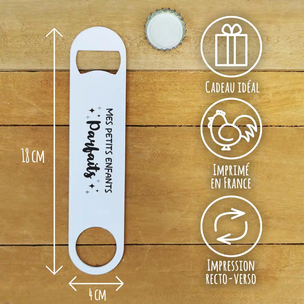 Décapsuleur cuisine “Mes petits enfants parfaits” cadeau mamie, papy personnalisé – Image 3