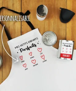 Tablier de cuisine “Mes petits enfants parfaits”  cadeau papy et mamie personnalisé