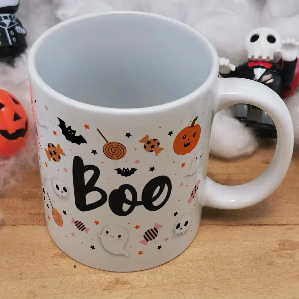 Mug Halloween – Motifs enfantins “Boo” – Image 4