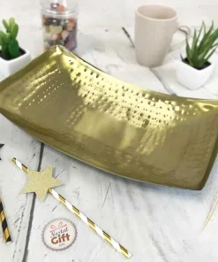 Plat incurvé martelé noir