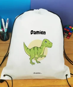 Sac à dos sport personnalisé : gym, piscine… – Dinosaure – cadeau enfant :  garçon