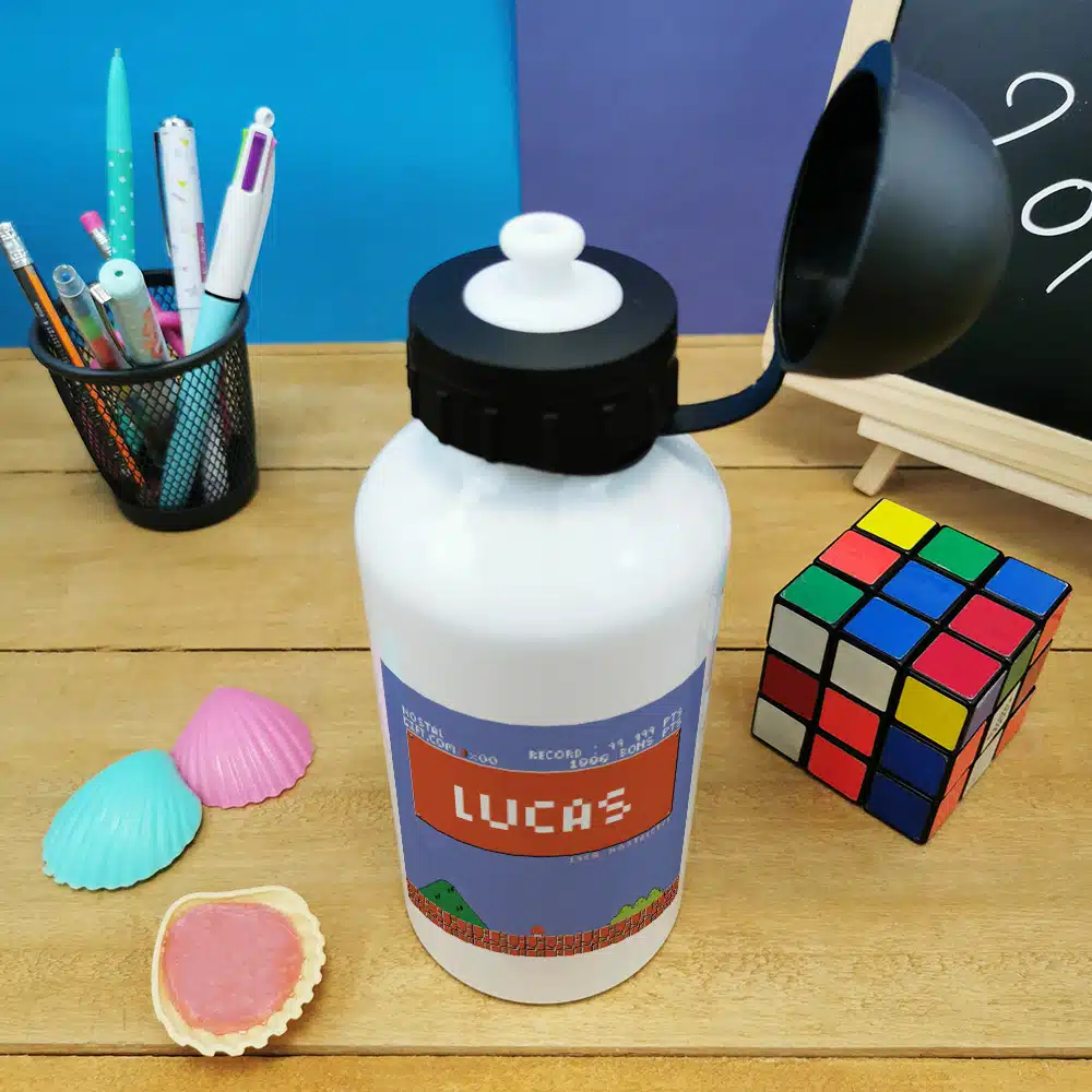 Gourde personnalisée – Retrogaming – cadeau rentrée pour garçon – Image 2