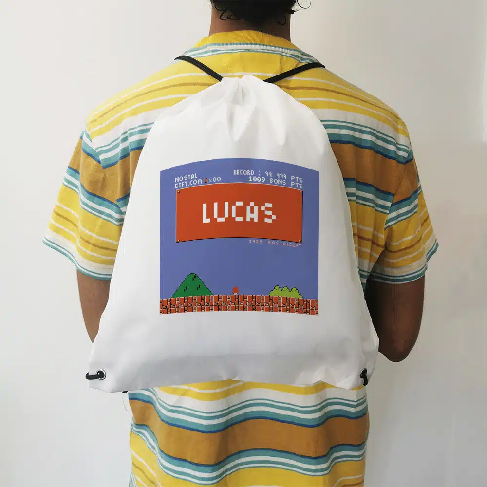 Sac à dos sport personnalisé : gym, piscine… – Retrogaming – cadeau garçon – Image 2