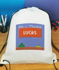 Sac à dos sport personnalisé : gym, piscine… – Retrogaming – cadeau garçon