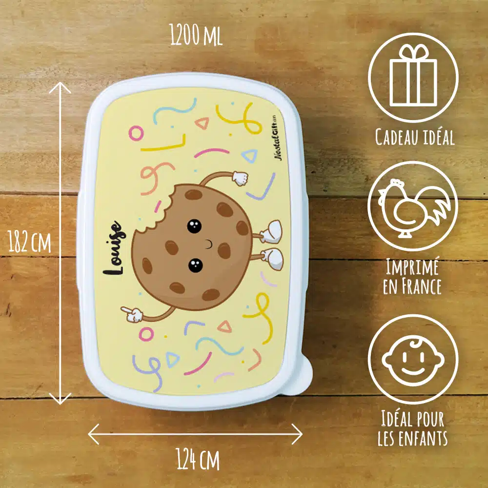 Boîte à goûter enfant personnalisée Cookie – Image 4