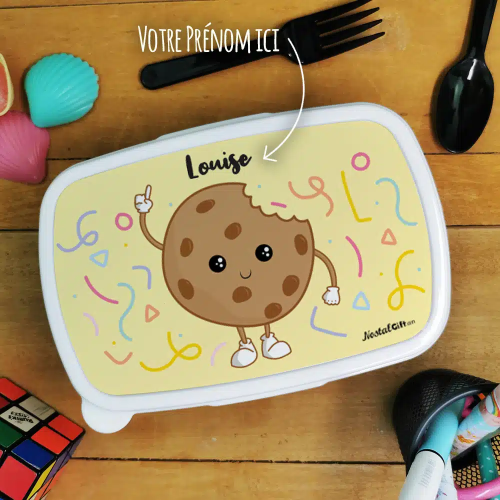 Boîte à goûter enfant personnalisée Cookie