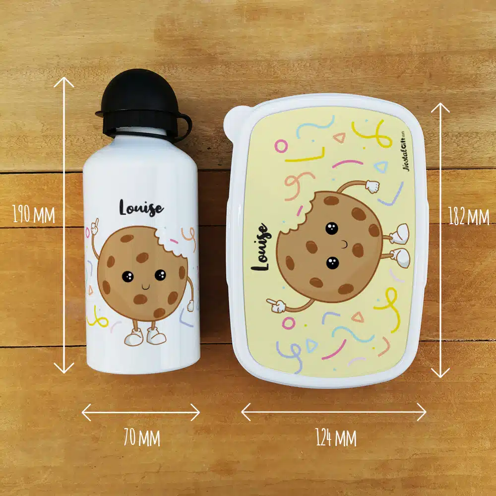 Boîte à goûter & gourde enfant personnalisées Cookie – Image 2