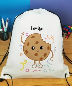 Sac à dos sport personnalisé : gym, piscine… – Cookie – cadeau fille, garçon