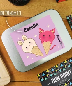 Boîte à bons points personnalisée – Glaces Kawaii
