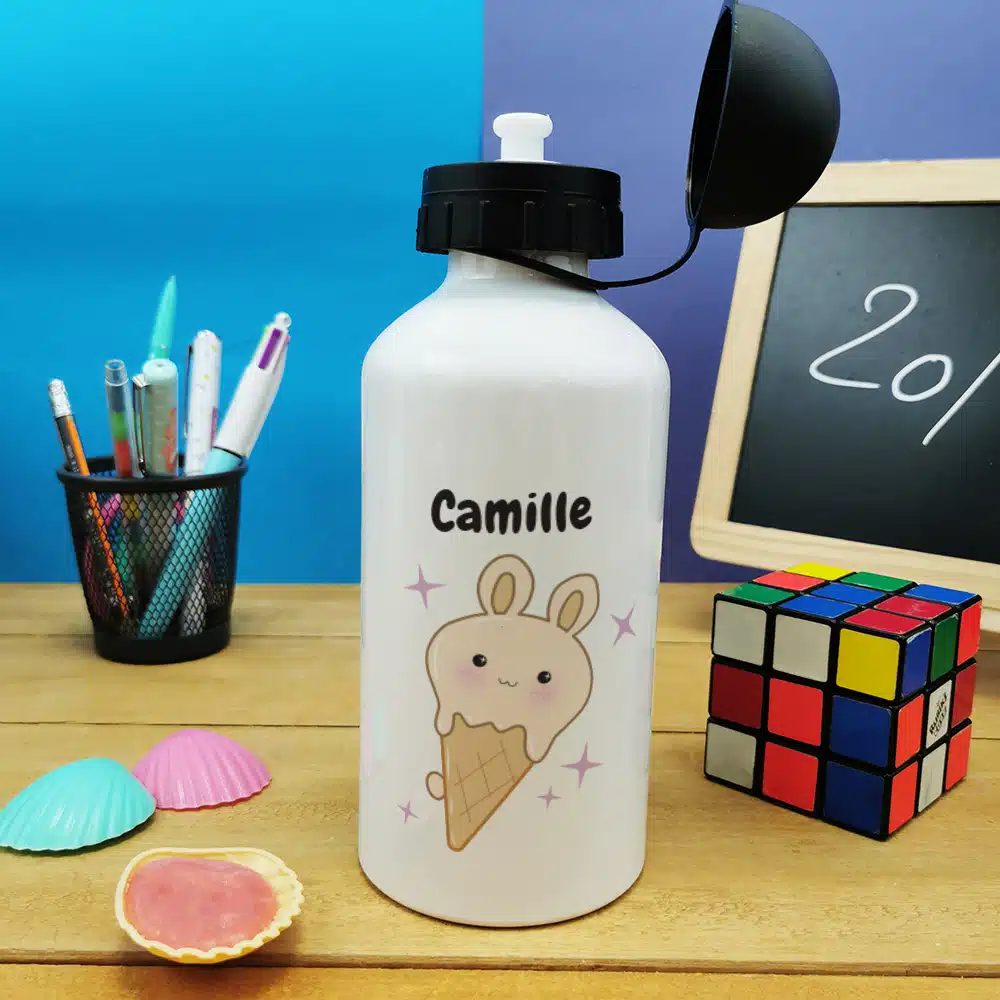 Boîte à goûter & gourde enfant personnalisées Glaces Kawaii – Image 2