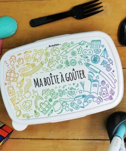 Boîte à goûter enfant – plastique  Arc en ciel