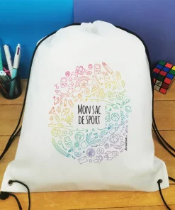Sac à dos sport : gym, piscine… – Arc en ciel – cadeau fille