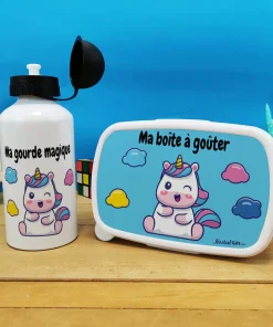 Boîte à goûter & gourde enfant Licorne