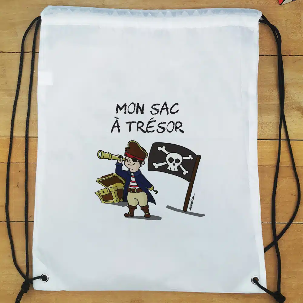 Sac à dos sport : gym, piscine… – Pirate – cadeau garçon – Image 4
