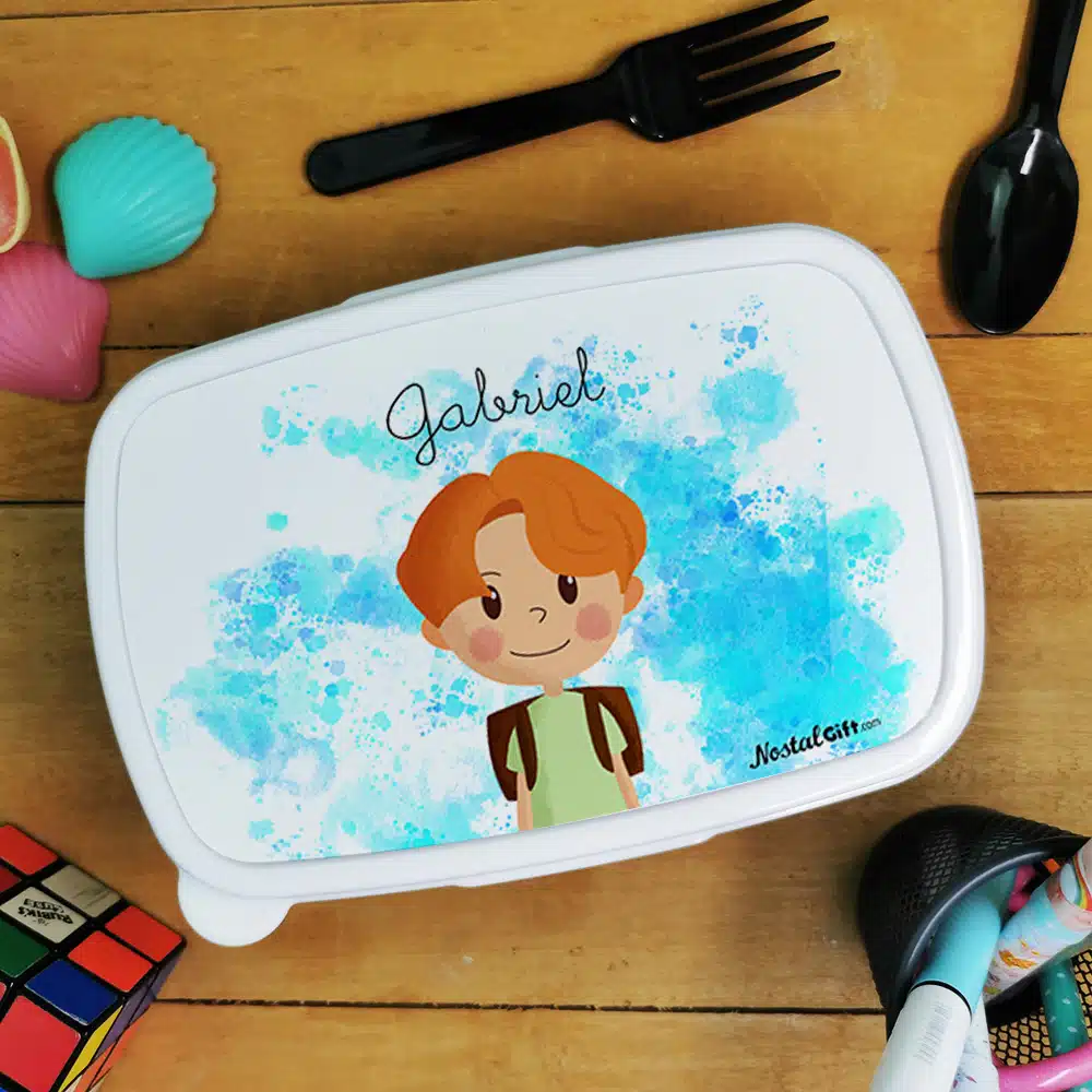Boîte à goûter & gourde enfant personnalisées Petit écolier – Image 2