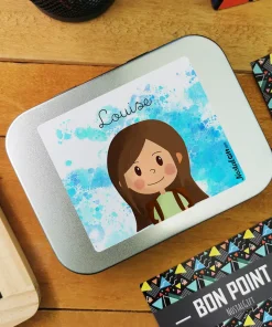 Boîte à bons points personnalisée pour fille – Petite écolière