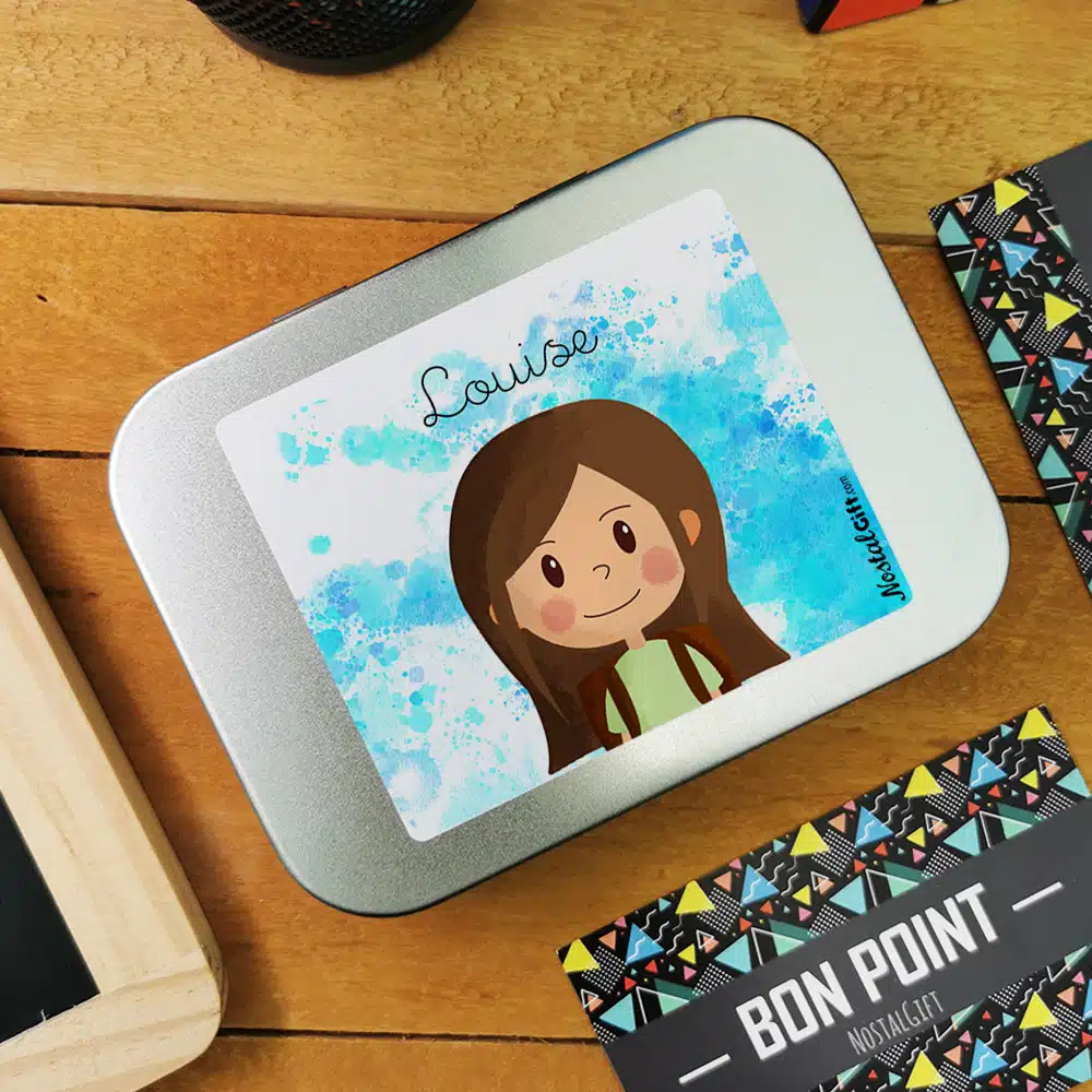 Boîte à bons points personnalisée pour fille – Petite écolière