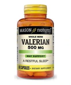Valériane racine – 500 mg – 60 capsules – Mason Natural