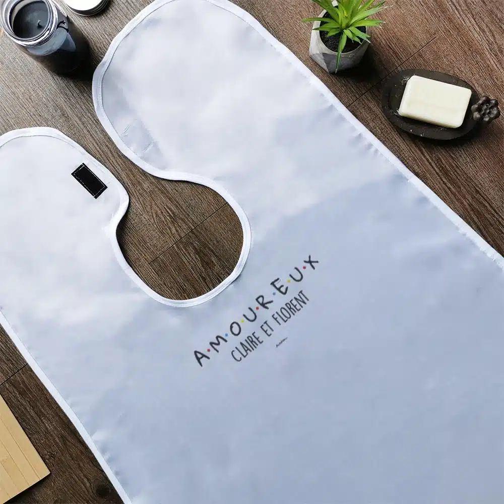 Tablier à barbe “AMOUREUX” personnalisé – Image 2