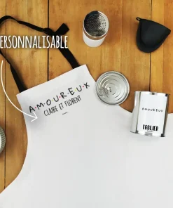 Tablier de cuisine “AMOUREUX” personnalisé