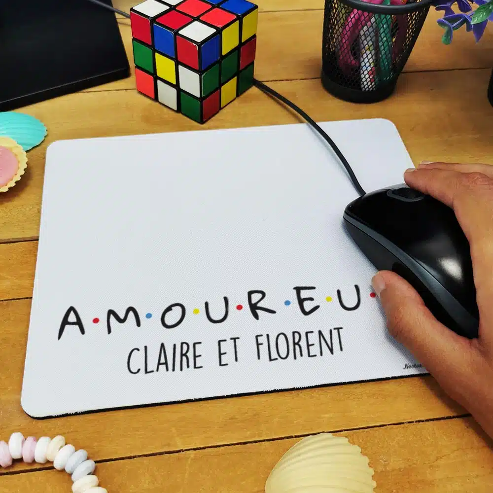 Tapis de souris personnalisé “A.M.O.U.R.E.U.X”
