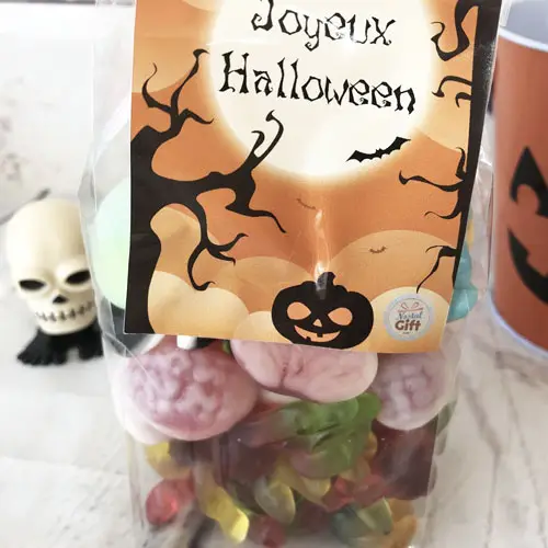Sachet de Bonbons gélifiés Halloween : 20 yeux, 10 dents et 20 citrouilles – 460g – Image 2