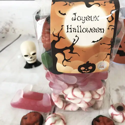 Sachet de Bonbons gélifiés Halloween : 20 yeux, 10 dents et 20 citrouilles – 460g – Image 4