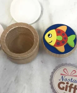 Boite à dents traditionnelle en bois – poisson