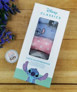 Lot de 5 Paires de chaussettes enfant Stitch – Taille 27/30 – Disney